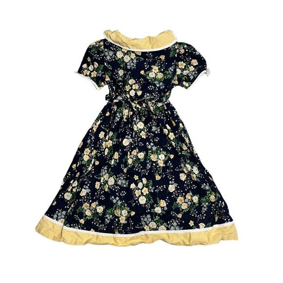 Beautiful Rare Editions Girls VINTAGE DRESS | Rare Editions Blue Floral Yellow F - Picture 5 of 6